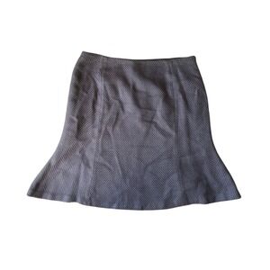 Oscar by Oscar de la Renta Gray Lavender Bouclé Tweed Flounce Fit+Flare Skirt 16